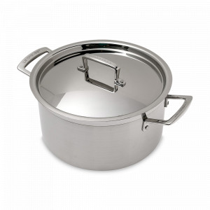 Кастрюля с крышкой, нержавеющая сталь, 6 л, стальной, LE CREUSET, Франция, LE CREUSET (Франция)