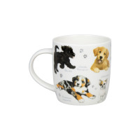 Кружка «Щенки», 400 мл, фарфор, декор, KOENITZ, Германия_00817070065192381695.jpg