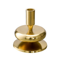 Подсвечник на одну свечу, 13 см, металл, золотистый, серия Stone, BERGENSON BJORN, Великобритания_00813860062761939730.jpg