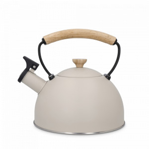 Чайник со свистком, 1.6 л, нержавеющая сталь, дерево, бежевый, серия La Cafetiere, KITCHEN CRAFT, Великобритания, Чайники наплитные