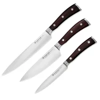 Набор из 3-х кухонных ножей поварская тройка, серия Ikon, WUESTHOF, Золинген, Германия, 