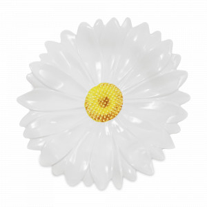 Блюдо круглое сервировочное, 42 см, керамика, белый, декор, серия Маргаритка, EDELWEISS, Италия, EDELWEISS (Италия)