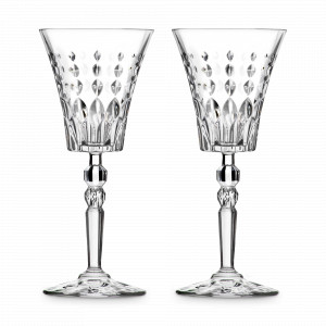 Набор из 2-х бокалов для вина, 260 мл, хрустальное стекло, серия Marilyn, RCR, Италия, Фужеры для вина