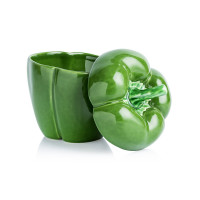 Банка для хранения «Перец», 11,5 см, керамика, зеленый, серия Перец, Bordallo Pinheiro, Португалия_00801880065789226480.jpg