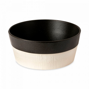 Салатник LATTITUDE BLACK, 25 см, керамика, белый, черный, серия Notos, COSTA NOVA, Португалия, Салатники белые