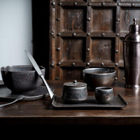 Емкость для хранения Brown, 8.5 см, каменная керамика, коричневый, серия Isamu, ROOMERS TABLEWARE, Нидерланды_00816730052914021812.jpg