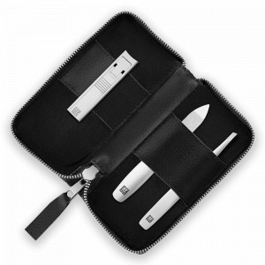 Набор маникюрный в кожаном футляре, 3 предмета, черный, серия Beauty Premium, ZWILLING J.A. HENCKELS, Германия, Маникюрные наборы ZWILLING