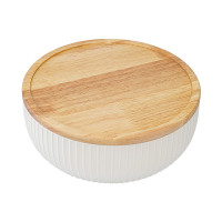 Салатник с бамбуковой крышкой Dual Glazing, 22 см, фарфор, белый, серия Soft Ripples, LIBERTY JONES, Россия_00813870039966115894.jpg