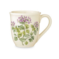 Кружка Origano, 350 мл, керамика, белый, декор, серия Rosemary, NUOVA CER, Италия