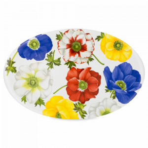 Блюдо сервировочное овальное, 40,5 х 26 х 2 см, костяной фарфор, декор, серия Giardini, TAITU, Италия, TAITU (Италия)