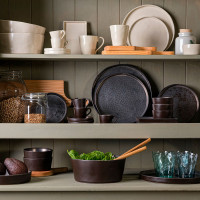 Салатник порционный Metal, 13.9 см, керамика, коричневый, серия Lagoa, COSTA NOVA, Португалия_00814370001977548987.jpg