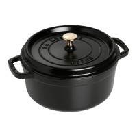 Кокот круглый, 3,8 л, 24 см, чугун, черный, серия La Cocotte, STAUB, Франция