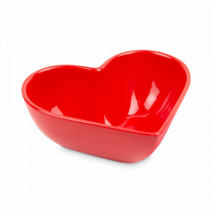 Салатник - сердце , 18 х 15 см, керамика, красный, серия Love, DOIY, Испания, Салатники, чаши сервировочные