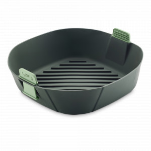Вставка - корзина для аэрогриля, 25 х 25 см, силикон, темно-зеленый, LEKUE, Испания, Печи