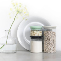 Набор из 3-х банок для сыпучих продуктов, 0.3, 0.6, 1.1 л, стекло, пластик, силикон, BRABANTIA, Бельгия_00812680046948367230.jpg