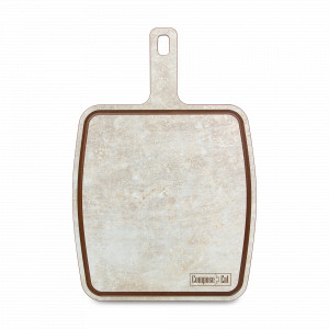 Доска сервировочная с ручкой, с желобом, 36х25 см, шунгит белый, серия Fashion, ComposeEat, Россия, Сервировочные доски