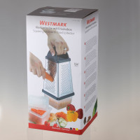 Металлическая терка из нержавеющей стали с контейнером 25 см, серия Technicus Square, Westmark, Германия_00776610067457828643.jpg