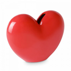 Ваза для цветов, 15.5 см, керамика, красный, серия Love, DOIY, Испания, DOIY (Испания)