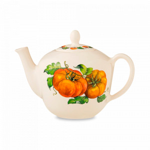 Чайник заварочный, 1 л, керамика, декор, серия Mercato della Terra, NUOVA CER, Италия, Заварочные чайники из Италии
