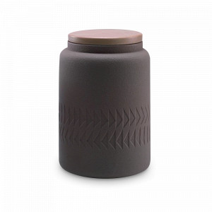 Емкость для хранения Brown, 22 см, каменная керамика, дерево, коричневый, ROOMERS TABLEWARE, Нидерланды, Емкости для хранения