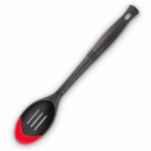 Шумовка, 34 см, нейлон, силикон, красный, черный, LE CREUSET, Франция, Коллекция в черном LE CREUSET