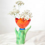 Ваза - цветок, 14 см, керамика, зеленый, красный, серия Bloom, DOIY, Испания_00819740047801314214.jpg