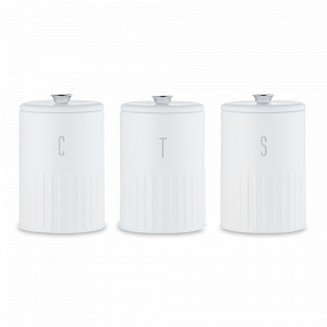 Набор из 3-х банок для сыпучих продуктов, 1.45 л, сталь, белый, серия Astor, MAXWELL WILLIAMS, Австралия, Банки для хранения MAXWELL & WILLIAMS