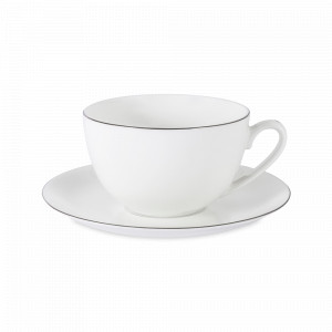 Пара чайная Арктика, 250 мл, костяной фарфор, белый, серия Emily, ANNA LAFARG, Китай, Столовые сервизы из Китая