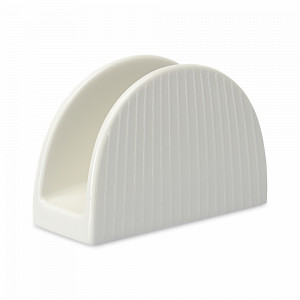 Салфетница Dual Glazing, 13 х 8.7 см, фарфор, белый, серия Soft Ripples, LIBERTY JONES, Россия, Подставки для салфеток