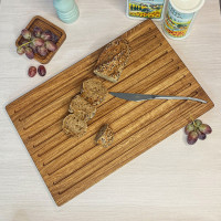 Доска разделочная дубовая для хлеба, 44 х 28 см, коричневый, UNECA, Россия_00820730050769371440.jpg