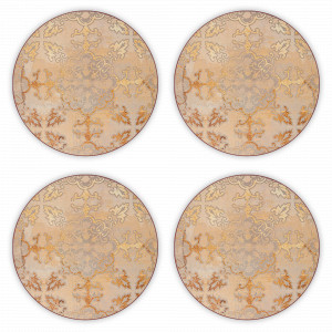 Набор из 4-х подстановочных салфеток Gold Impressions, 12 см, пробка, золотистый, CREATIVE TOPS, Великобритания, CREATIVE TOPS (Великобритания)