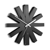 Часы настенные RIBBON, материал: нержавеющая сталь, размер: 30,5 х 30,5 х 5,7 см, цвет: черный, UMBRA, Канада_00794320071853743035.jpg