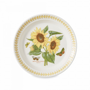 Тарелка закусочная «Летний луг Подсолнух», 20 см, фаянс, белый, декор, серия Botanic Garden, PORTMEIRION, Великобритания, PORTMEIRION (Великобритания)