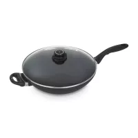 Вок с алмазным покрытием, с крышкой, 32 см, сплав алюминия, черный, серия XD Classic+ Induction, SWISS DIAMOND, Швейцария, 