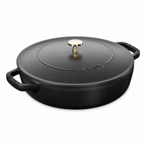 Сотейник с крышкой, 28 см, чугун, черный, серия La Cocotte, STAUB, Франция, STAUB (Франция)