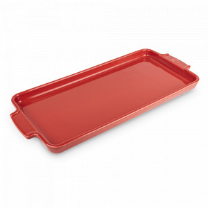 Форма - поднос для запекания прямоугольная, 40 х 16 см, керамика, красный, серия Red, PEUGEOT CERAMIC, Франция, Скидка до -35% на PEUGEOT CERAMIC