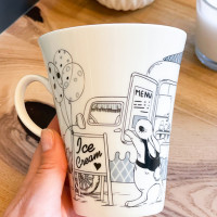 Кружка с кроликом, 400 мл, фарфор, декор, серия Путешествия, CLAYSTREET, Россия_00806760048282749636.jpg