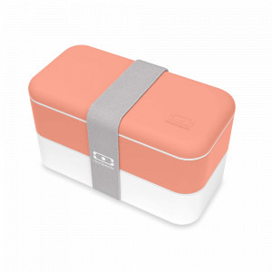 Ланч-бокс MB Original Orange tropical, 1 л, полипропилен, силикон, эластан, 10 x 18,5 x 9,4 см, MONBENTO, Франция, MONBENTO (Франция)