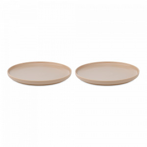 Набор из 2-х десертных тарелок, 20 см, фарфор, бежевый, серия Essential, TKANO, Россия, Наборы тарелок для кухни