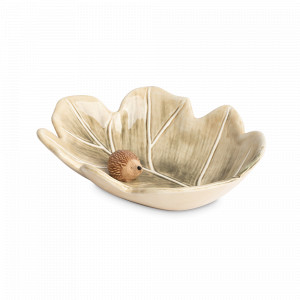 Блюдо «Еж на листе», 20 х 17 см, керамика, зеленый, серия Autumn Forest, ANNA LAFARG, Китай, Autumn forest ANNA LAFARG