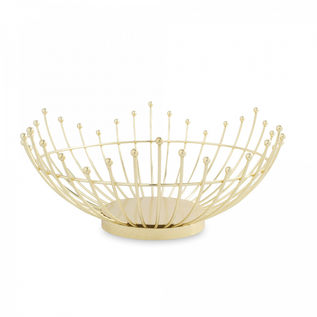Корзина для фруктов «Бусины», 27 см, металл, золотистый, серия Spin, ANNA LAFARG, Китай