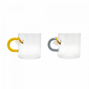 Набор из 2-х кофейных кружек«Пчелки», 130 мл, стекло боросиликатное, серия Monterey, WD Lifestyle, Италия, Кофейные пары