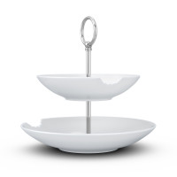 Этажерка двухъярусная, высота: 25 см, материал: фарфор, цвет: белый, серия With bite, TASSEN, Германия_00806300053397922607.jpg