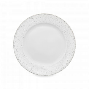 Тарелка десертная, 19 см, фарфор, белый, декор, серия Жемчуг, REPAST, Чехия, Тарелки