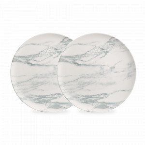 Набор обеденных тарелок, 2 предмета, 26 см, фарфор, цвет: мрамор, серия Marble, LIBERTY JONES, Россия, Наборы тарелок для кухни