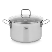 Кастрюля со стеклянной крышкой, 5,3 л, 24 см, нержавеющая сталь, серия Profi Duo Therm, ELO, Германия