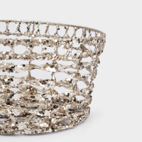 Корзина декоративная овальная «Celebration», 23 х 20 см, пластик, металл, шампань, серия New Year, ANNA LAFARG, Китай_00820990064263664396.jpg