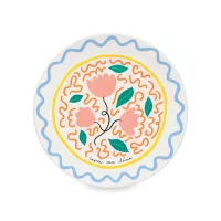 Тарелка обеденная Tulip, 27 см, керамика, белый, декор, серия Summer Bliss, COSTA NOVA, Португалия, 