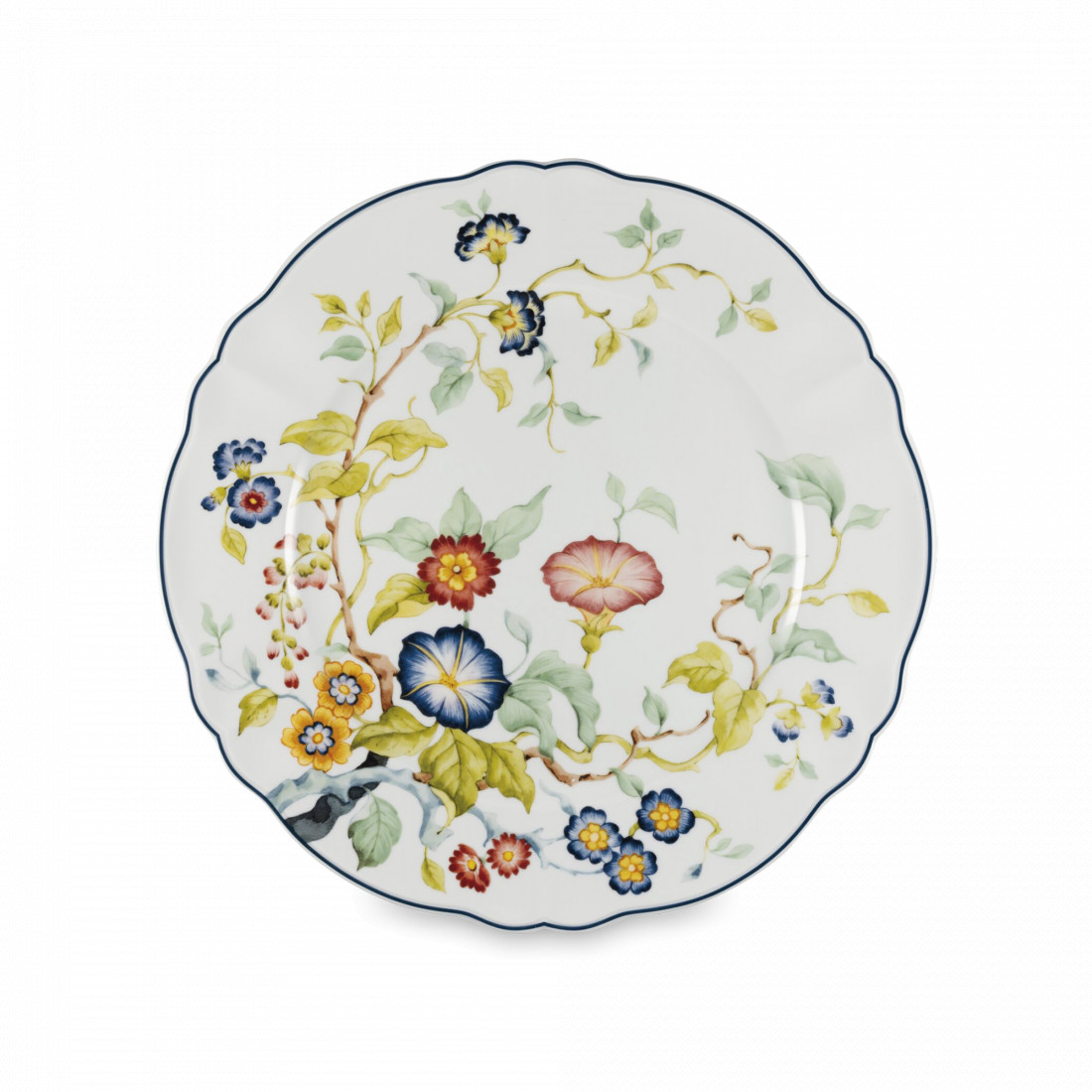 Тарелка пирожковая Bianco e blu, 16 см, фарфор, белый, декор, серия Florentius, LE COQ, Италия