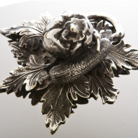 Кастрюля из нержавеющей стали, 8 л, диаметр 26 см, высота 15 см, крышка с посеребренной декорированной ручкой, серия Opus Prima, RUFFONI, Италия_00792300046107807631.jpg